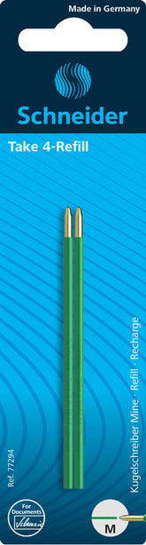 RECAMBIOS BOLIGRAFO 4 COLORES BLISTER 2 UDS VERDE | 1 UNIDADES | (SCHNEIDER)